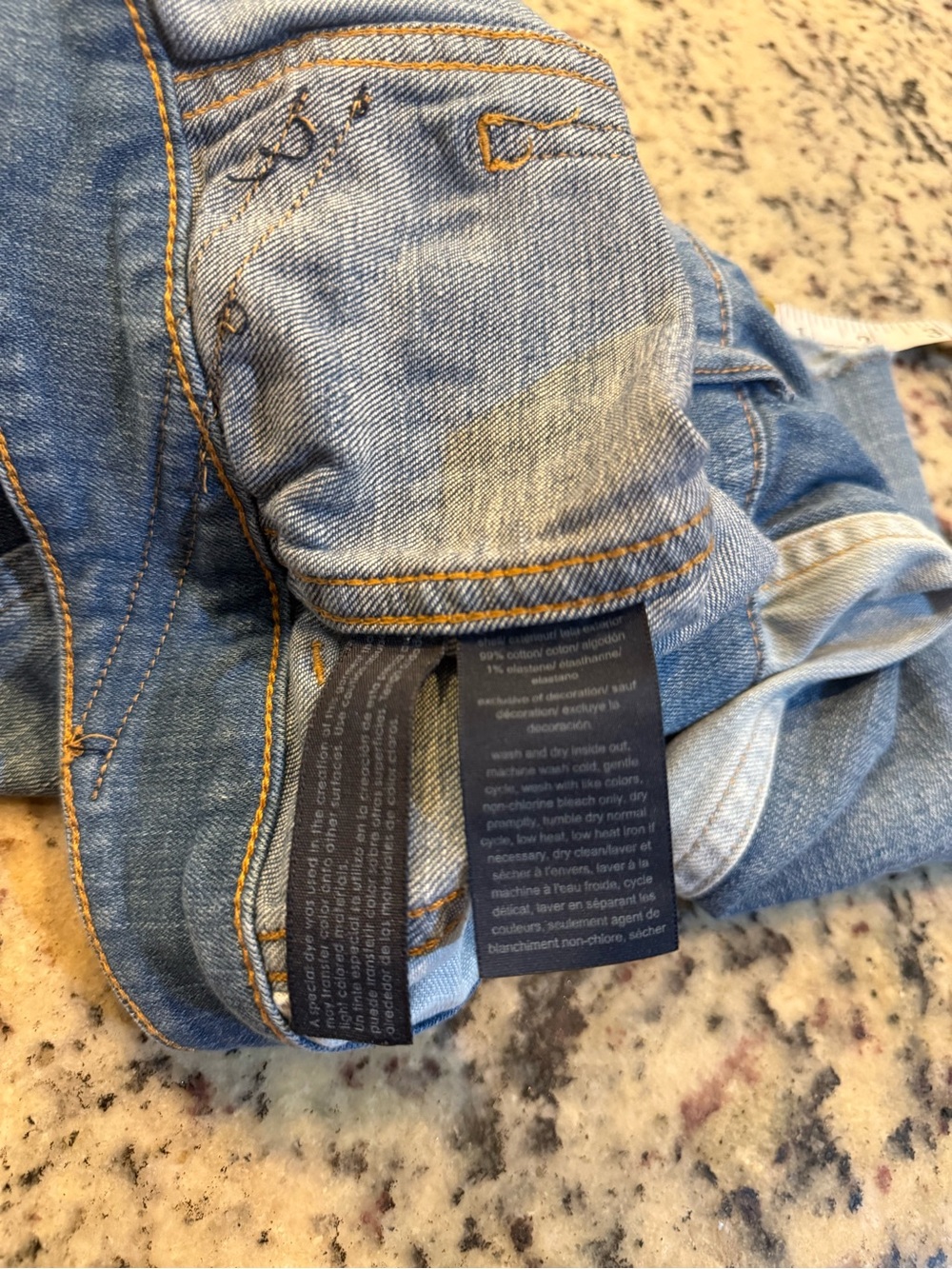 Tommy Hilfiger Two-Tone Blue Patchwork Denim Mini Skirt - Picture 7 of 8